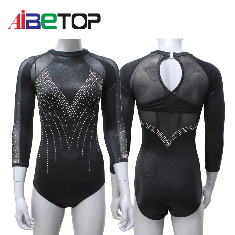 OEM Newest Youth Gymnastic Sublimation Polyester Spandex Leotard Custom Rhythmic Gymnastics Leotard