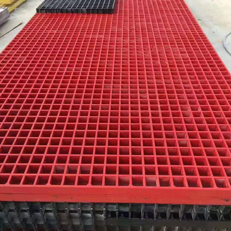 40mm*40mm FRP Grating For Plant Walkway, Blue FRP Fiberglass Grating, Fiber Glass Reinforced Plastic Floor Grating
