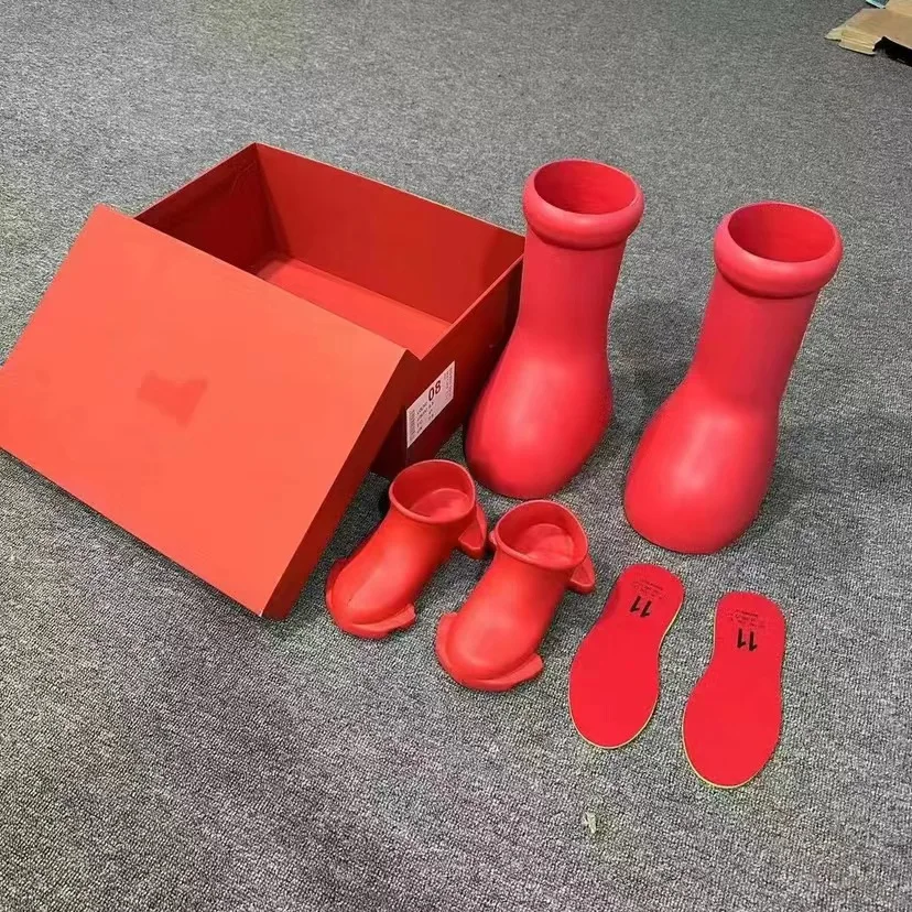 Mschf Мультяшные дизайнерские резиновые дождевые ботинки Astroboy Botas Rojas Astro Boy