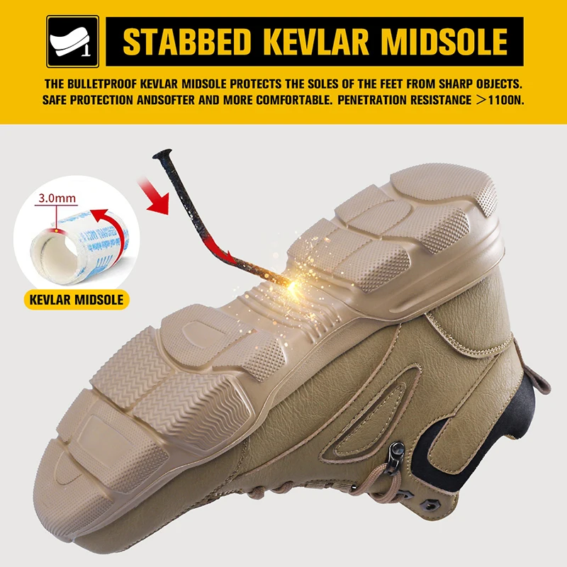 THREEDIV Hot Sale Multifunctional Anti Piercing Protective Men Splash And Scald Proof Safety Boots
