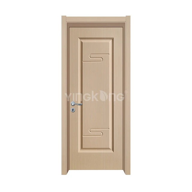 Foshan Factory Price Black Color Wood Plastic Composite Door Bathroom Interior Wpc Doors