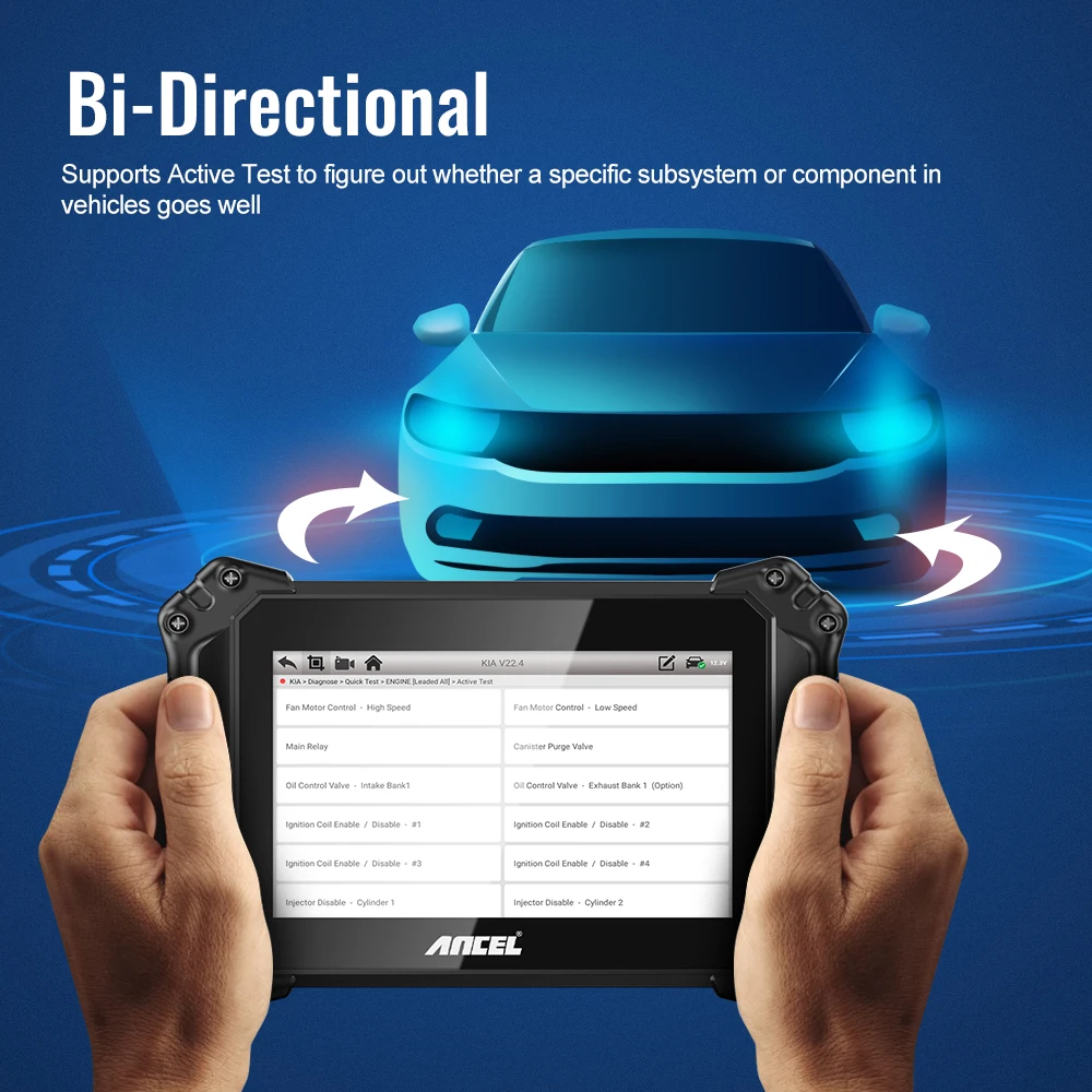 Профессиональные Автомобильные диагностические инструменты OBD 2 Автомобильный сканер Ancel V6 инжектор топливная система кодирования DPF TPMS сброс автомобильный диагностический