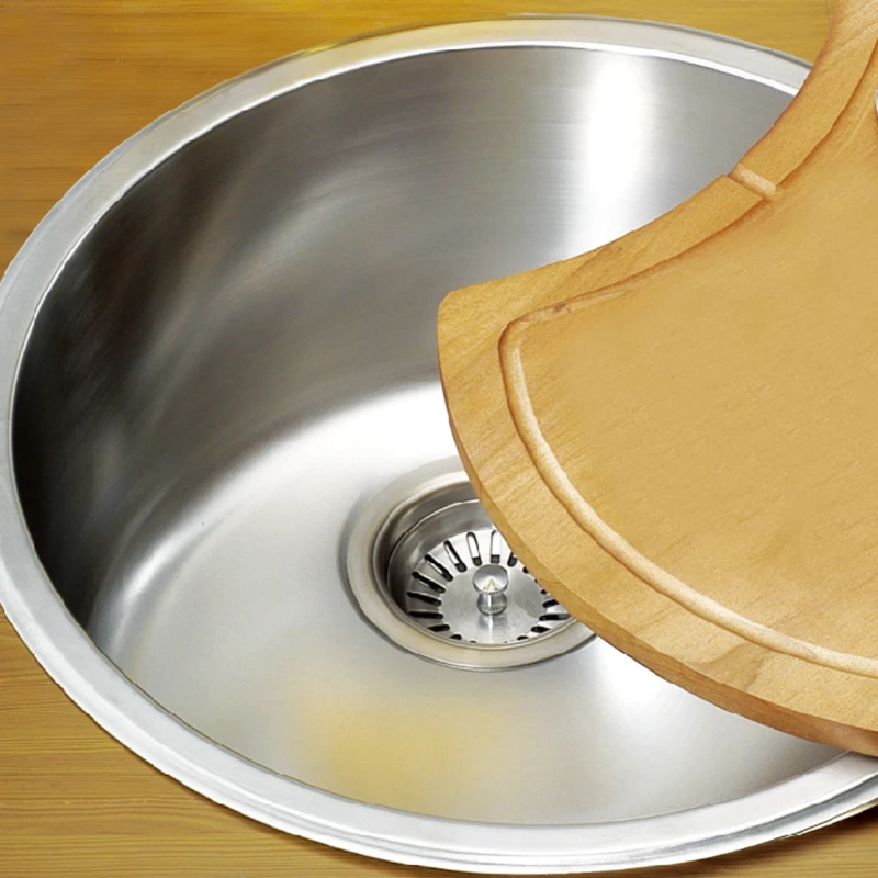 Round Edge Single Bowl Sink Above Counter Mounted Sink Restaurant Kitchen Sink
