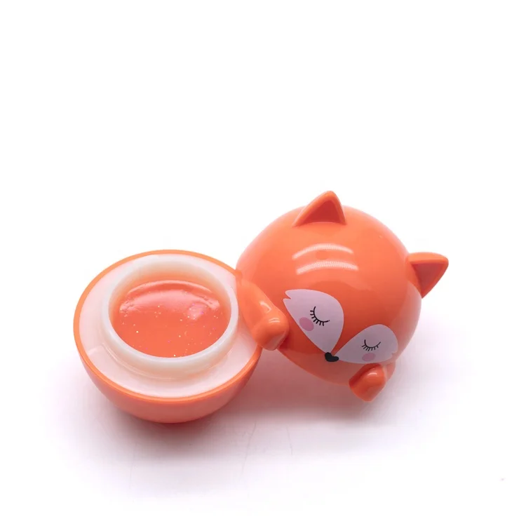 Cute Fox Shape Tinted Lip Balm Custom Logo Lip Repair for Kids Hydrating Private Label Lip Balm