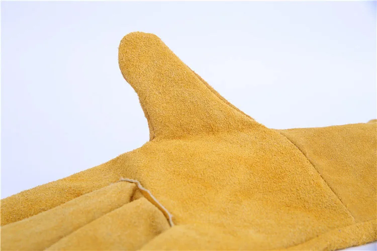 Yellow Cow Split Leather Long Sleeves Custom High Dexterity Welding Gloves for Tig Welder