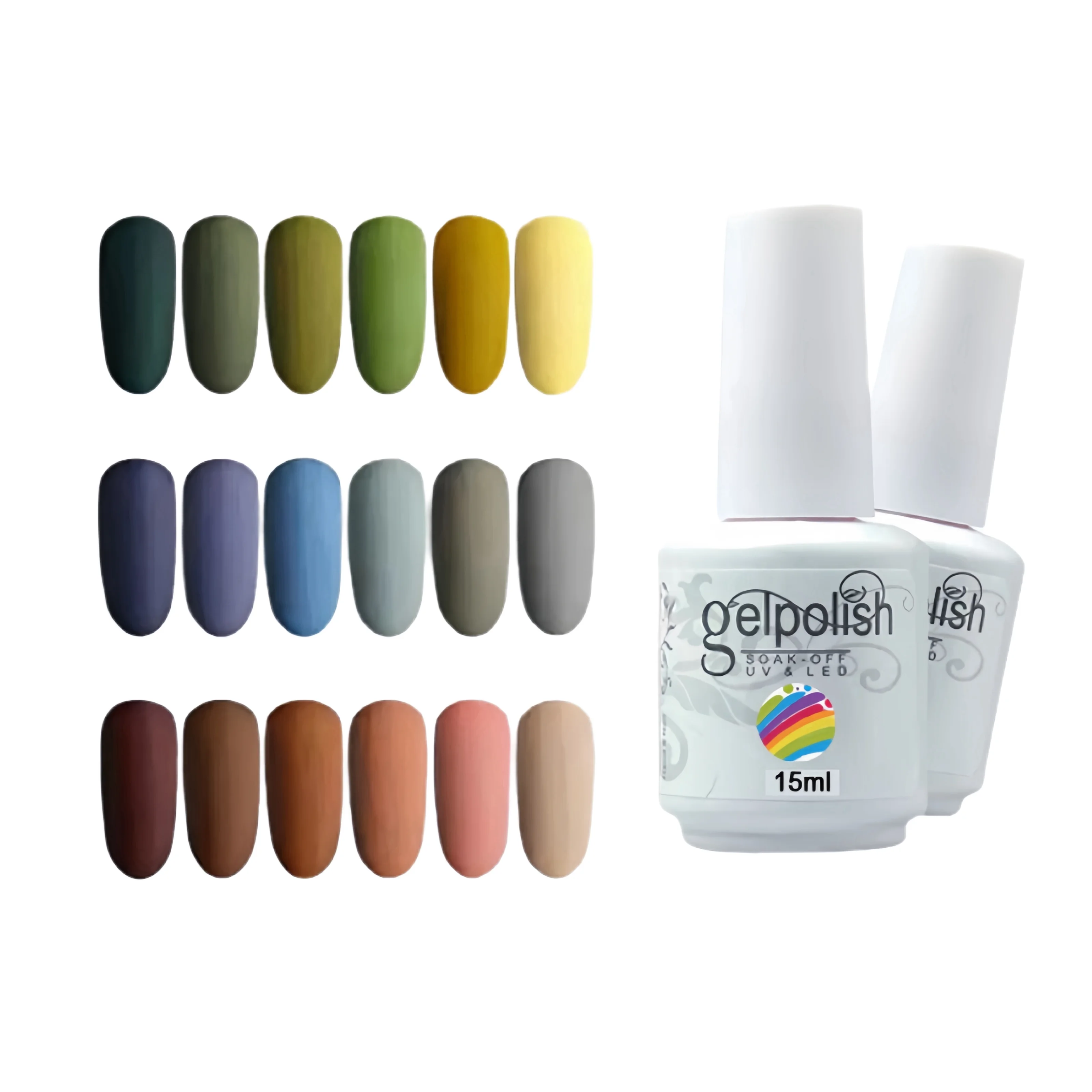 New Nails Factory Supplied Wholesale Custom Private Label Glamorous Odorless Chip Resistant Salon Quality 15ml UV Gel Polish