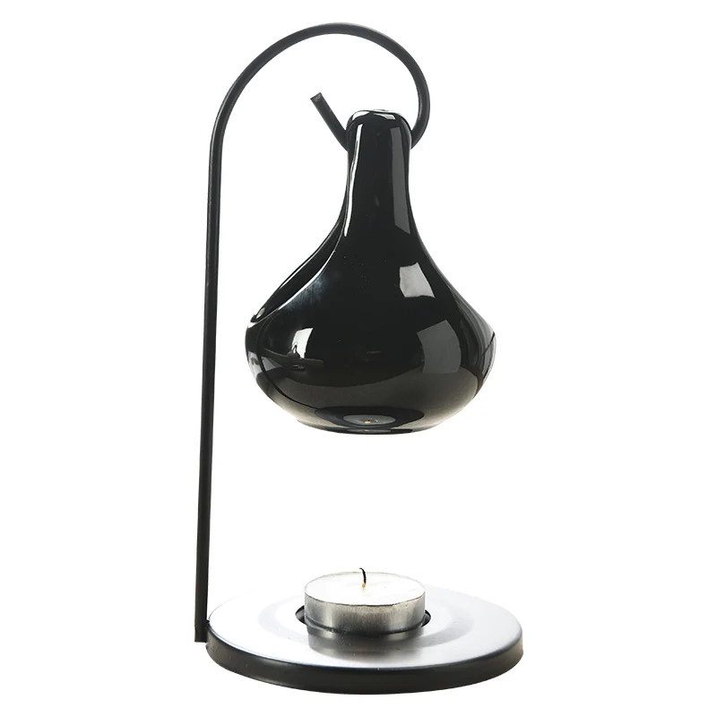 Hot Sale  Fragrance Water Drop Warmer Ceramic Tear Drop Oil Burner Aromather Portable Metal Holder