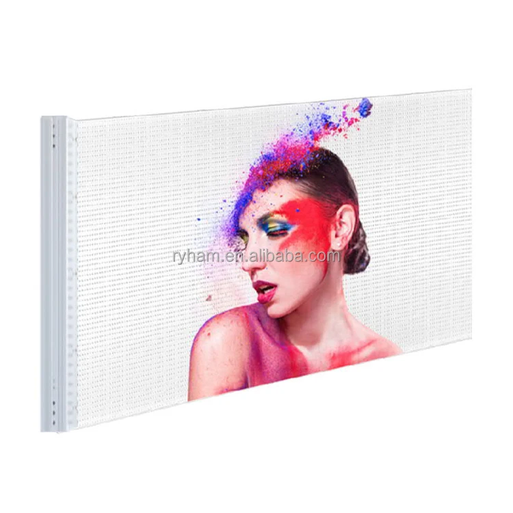 Customizable led film for glass panel film led screen transparent led display booth