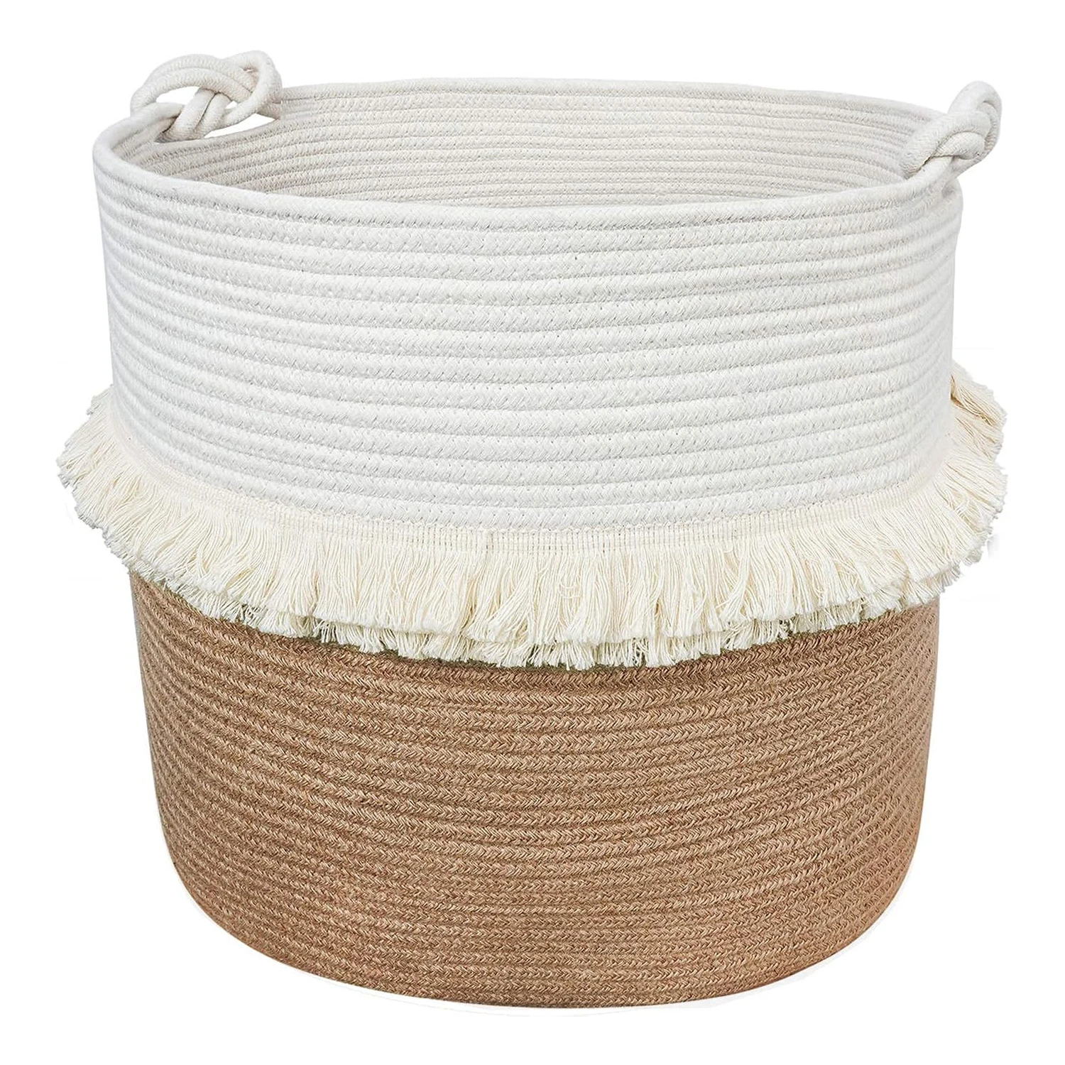 Hot Selling Double Color Matching Cotton Rope Storage Home Decoration Living Room Bathroom Gift Baskets