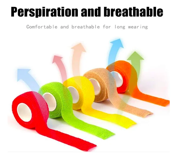 High Quality 2023 Latest medical concumables elastic fiber knuckle sensi wrap self-adhesive cohesive bandage