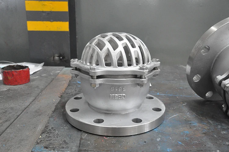 stainless steel water pump foot valve with strainer