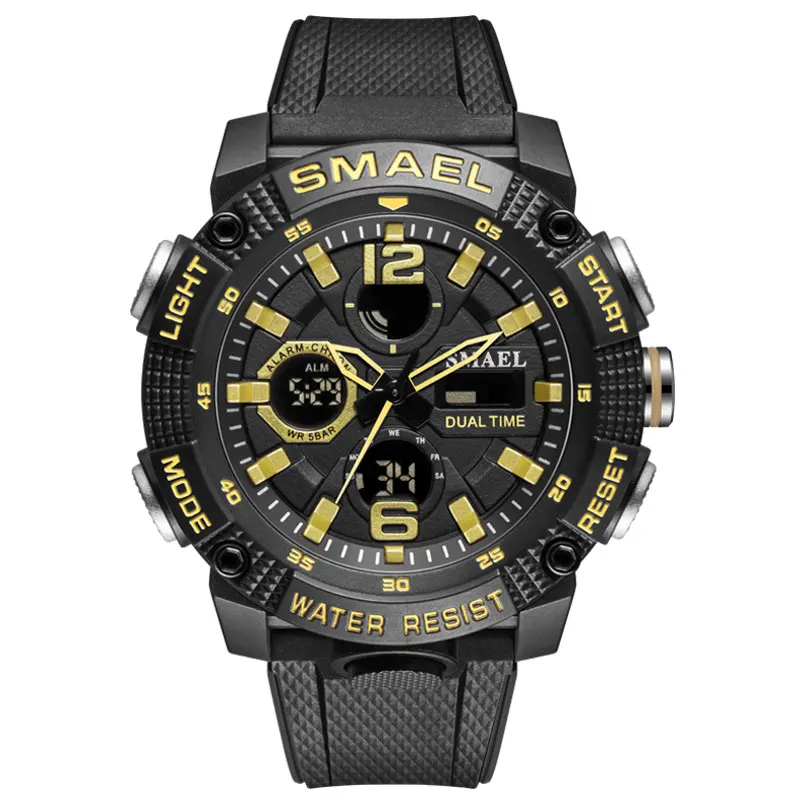 Amazon hot seller  SMAEL 8039 private label fashion big dial face sports military army watch watches men wrist waterproof