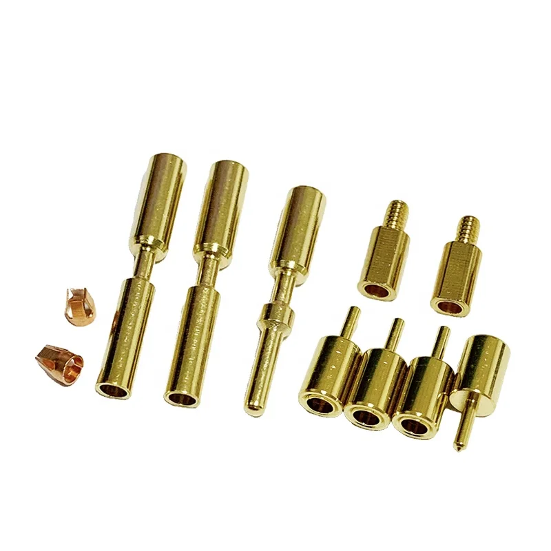 High Quality Mini CNC Machining Center Spring Probe Test Loaded Pins Custom Precision Threaded Brass Contact Pin