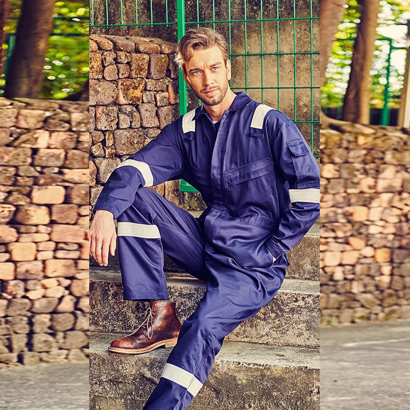 Wholesale Mechanics Safety Flame Resistant Coveralls With Reflector