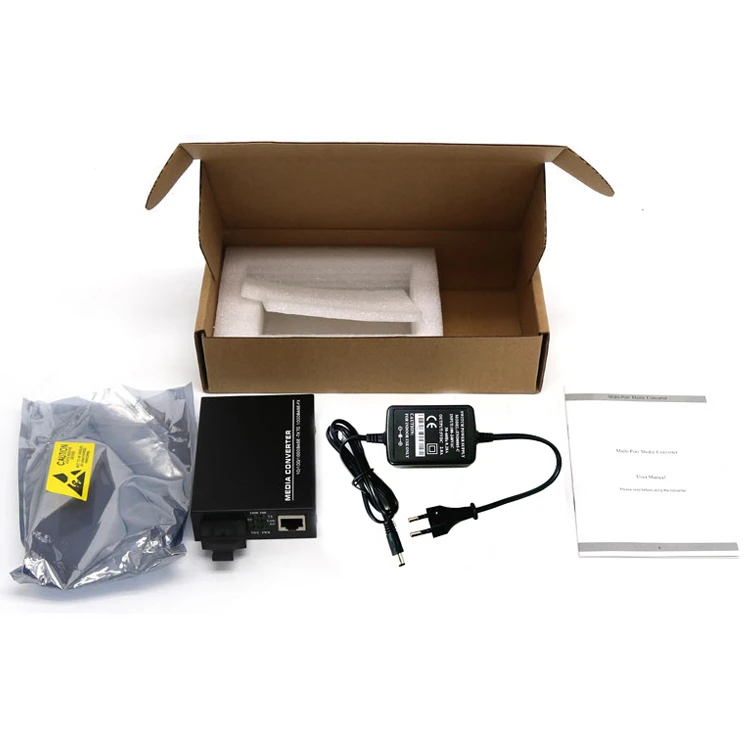 10/100/1000M Ethernet to Fiber Converter with SFP Slot Gigabit 1000M SFP Media Converter