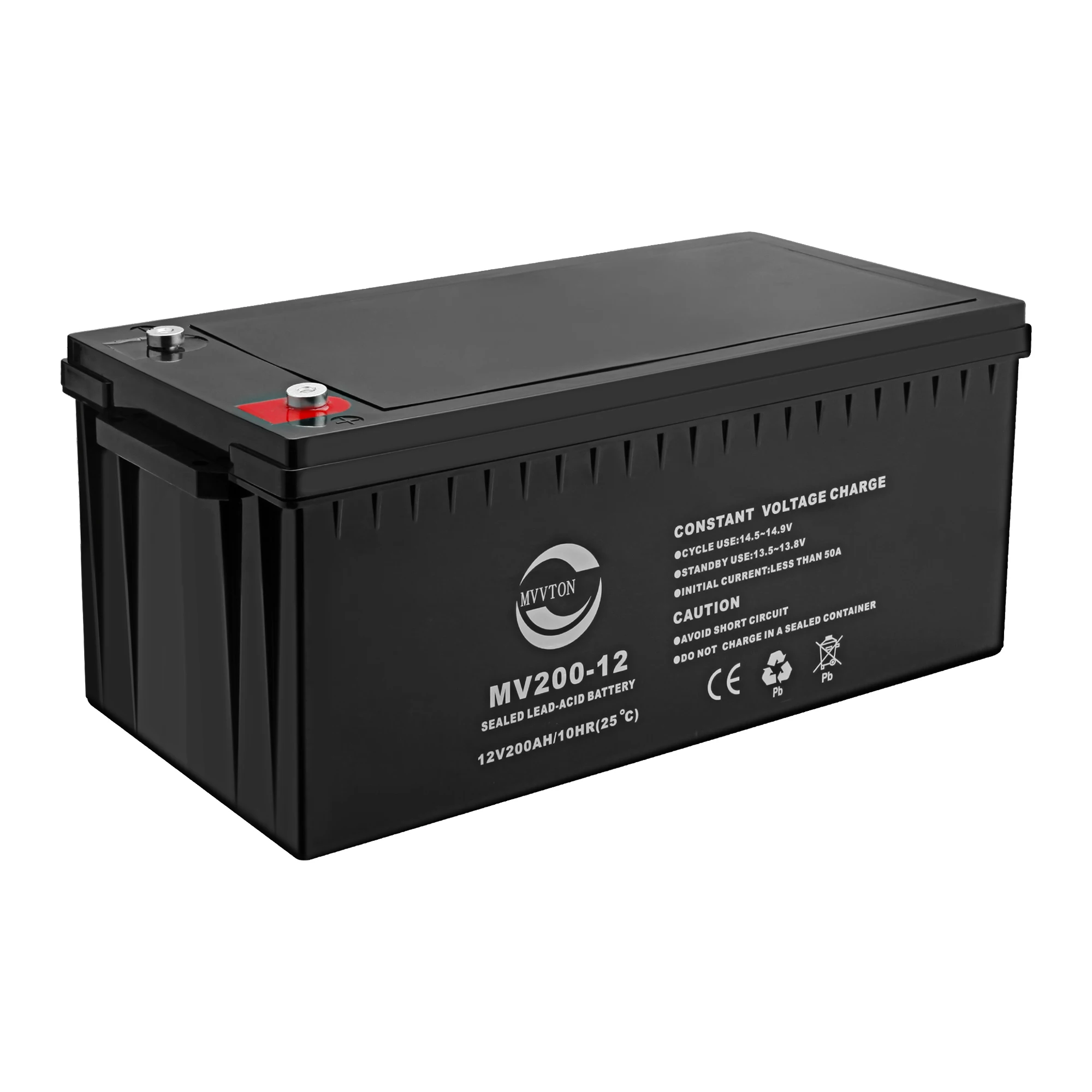 CE Certified 12V 200AH Solar Battery  for Lead-Acid AGM Sealed Type for Energy Storage