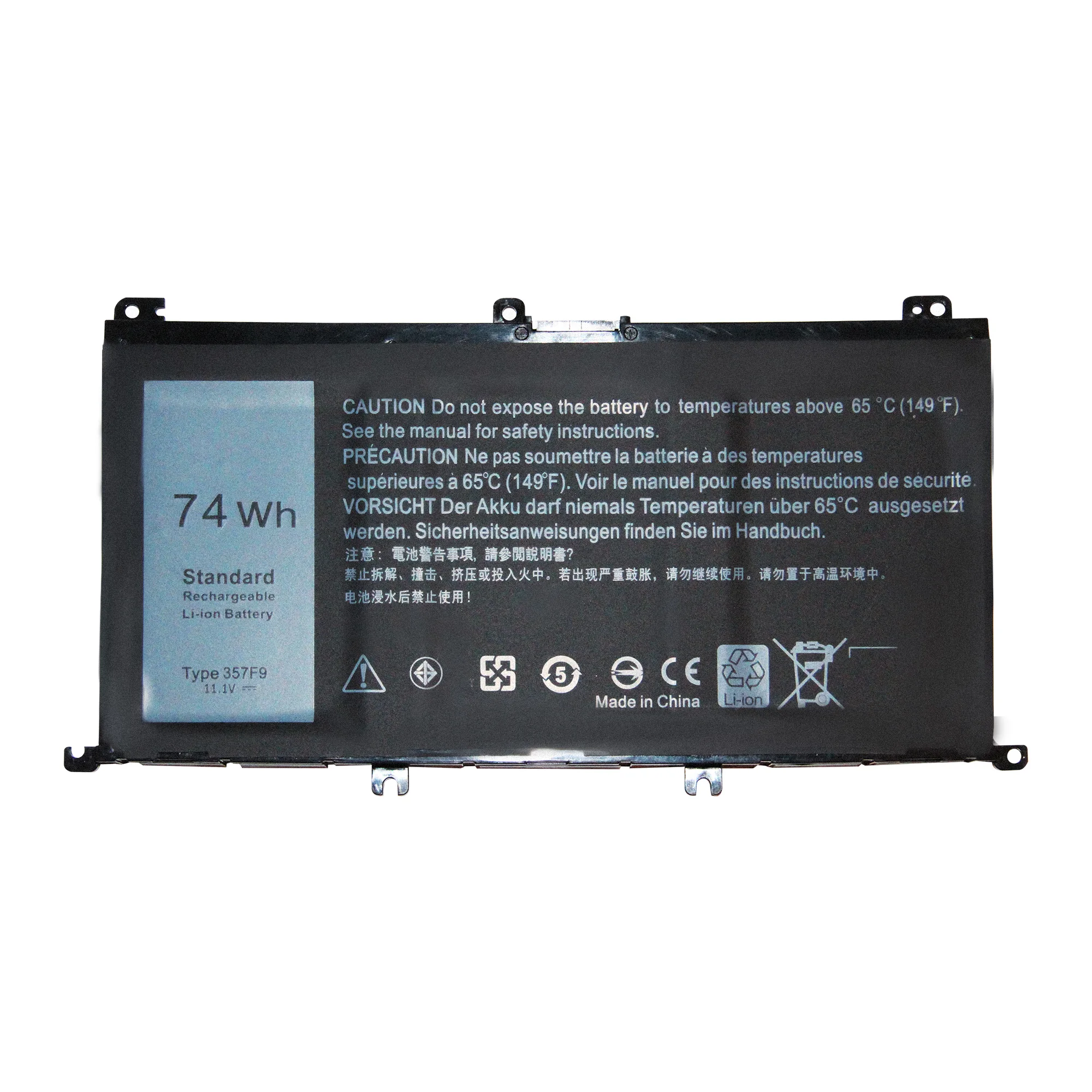 Replacement 357F9 Laptop Battery For Dell Inspiron 15 7567 15 7000 7567 15 5576 15-7557 15 7000 7559 11.4V 74Wh 6800mah