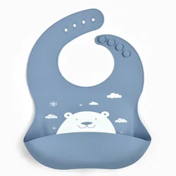 High Quality Soft Bibs Food Grade Silicone Baby Bib