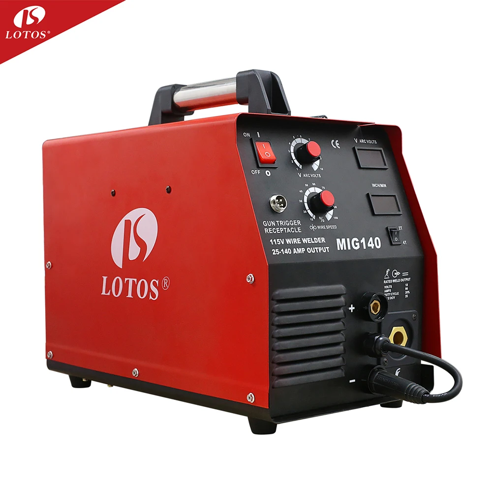 Lotos Mig140 Manufactory Hotsale igbt inverter mig plasma welder 110v 220v co2 gas Welding Machine