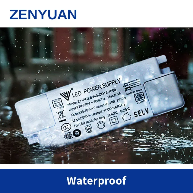 Zenyuan High PFC 0.95 Led Driver High Voltage Anti-Surge 1000V 40V Led Lighting Power Supply  5 years warranty