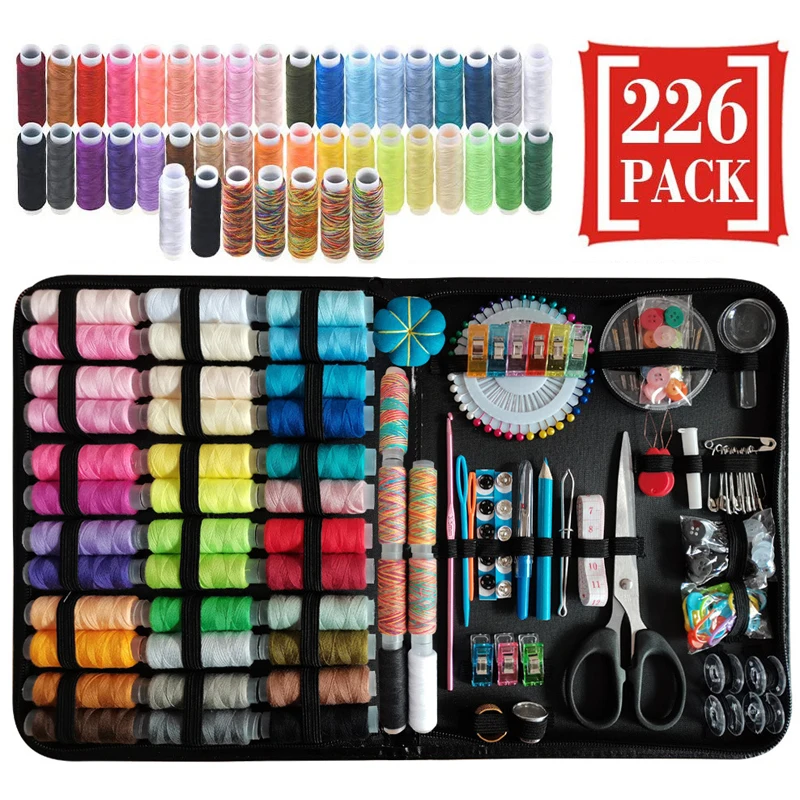 AMAZON 226 шт. роскошный набор для шитья ниток в случае премиум-поставки швейных принадлежностей подходит взрослых DIY и Home Ins