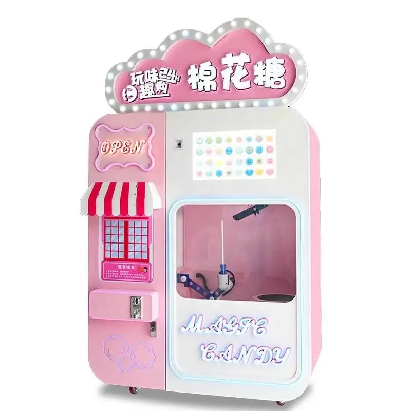 Commercial Use Fully Automatic Ce Approvedcotton Candy Vending Machine Floss Flower Vending Machine For Sale