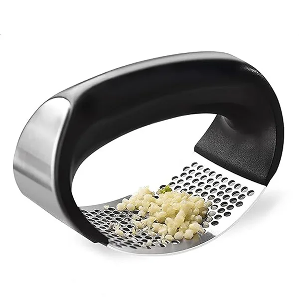 Household Stainless Steel Manual Garlic Press Metal Cutter Chopper Kitchen Gadgets for Fruit & Vegetables Commercial Food Use
