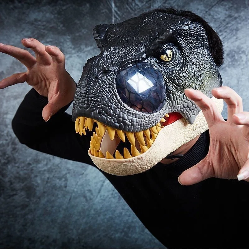 Factory New Full Face Realistic Scary Dinosaur Head Mask Masquerade Cosplay Animal Facial Party Mask for Funny Masks Category