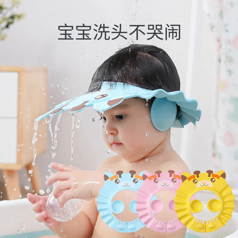 Soft Silicone Product Baby Shower Brush Body Hair Bathing Hat Waterproof Rinse Free Shower Caps