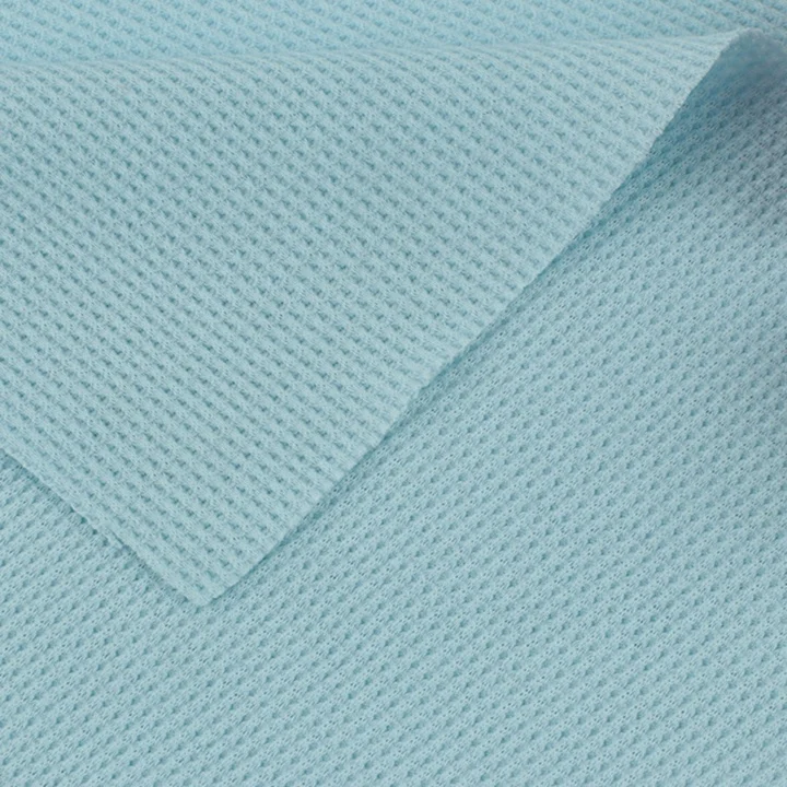 high end 200g waffle fabric 34.4% cotton 63% polyester 2.6% spandex knit TC waffle fabric t shirt fabric