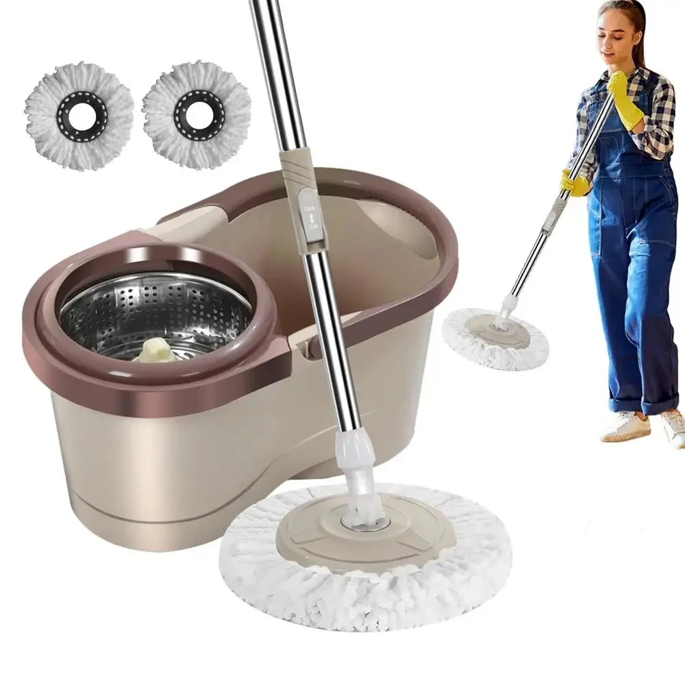 Automatic Mop Dry And Wet  Living Room Bathroom Wooden Floor Cleaning Microfiber Magic Mop With Bucket