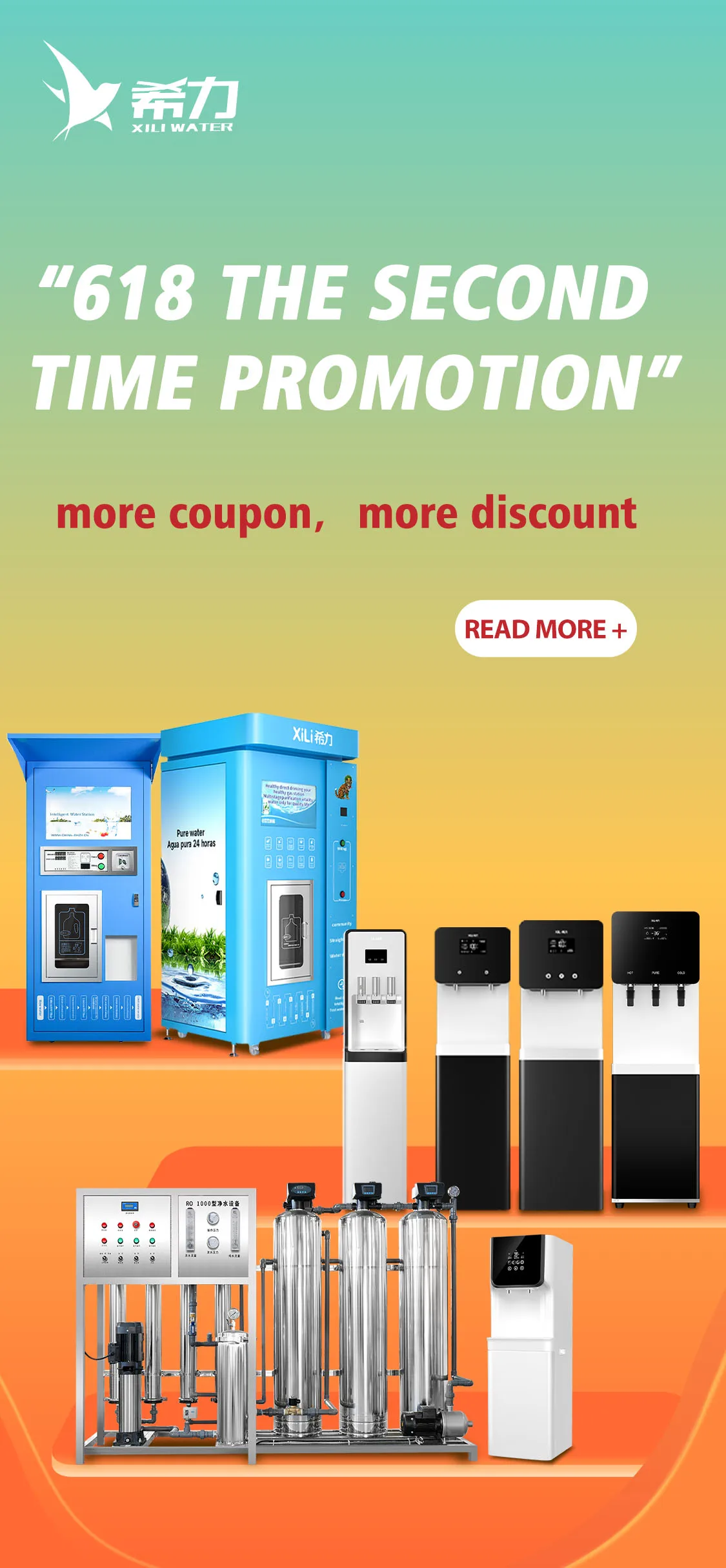 Reverse Osmosis Small Refill Ro Drinking Purified Bottled Water Vending Machine For Drinking Water 800G