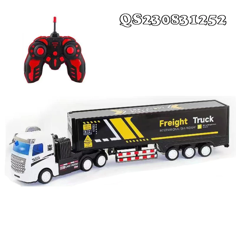 QS High Quality R/C City Truck Kids Multi Style 1:32 Scale 4 CH Remote Control Container Trailer Toys For Children Funny Gift