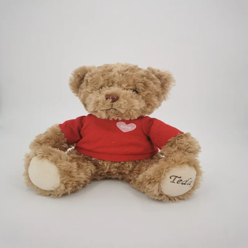  Оптовая продажа милый красный Мишка Amigurumi с длинными волосами подарок для детей