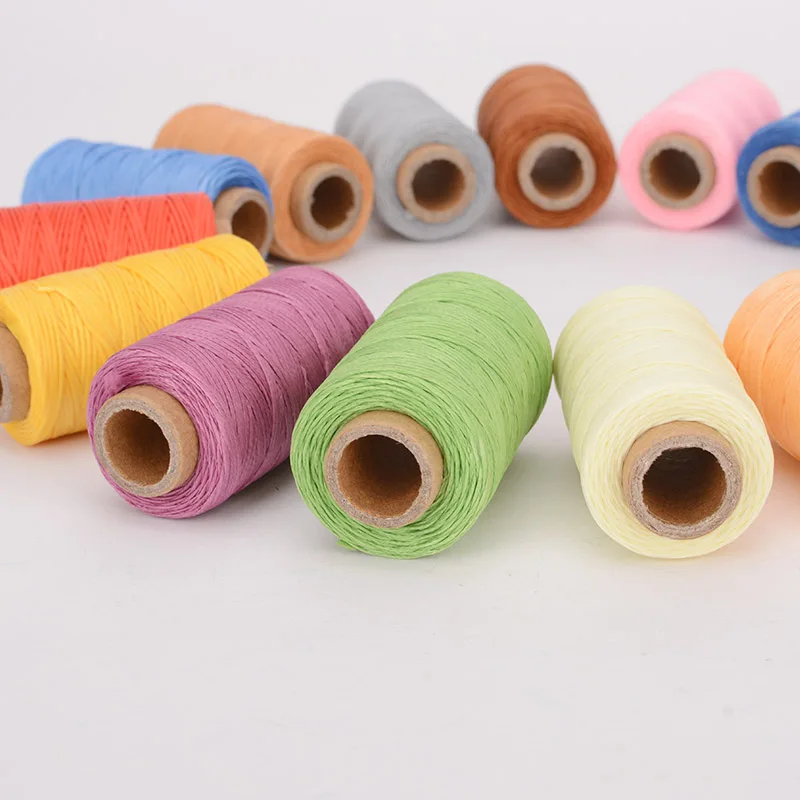 high quality 0.8mm wax thread 50m waxed thread waterproof waxed thread leather for sewing shoes