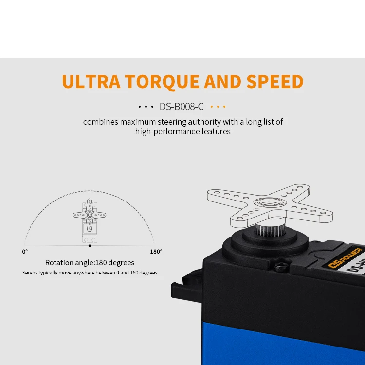 Waterproof Metal Gear Digital Servo 20kg 25KG 180Angle steering servo motor