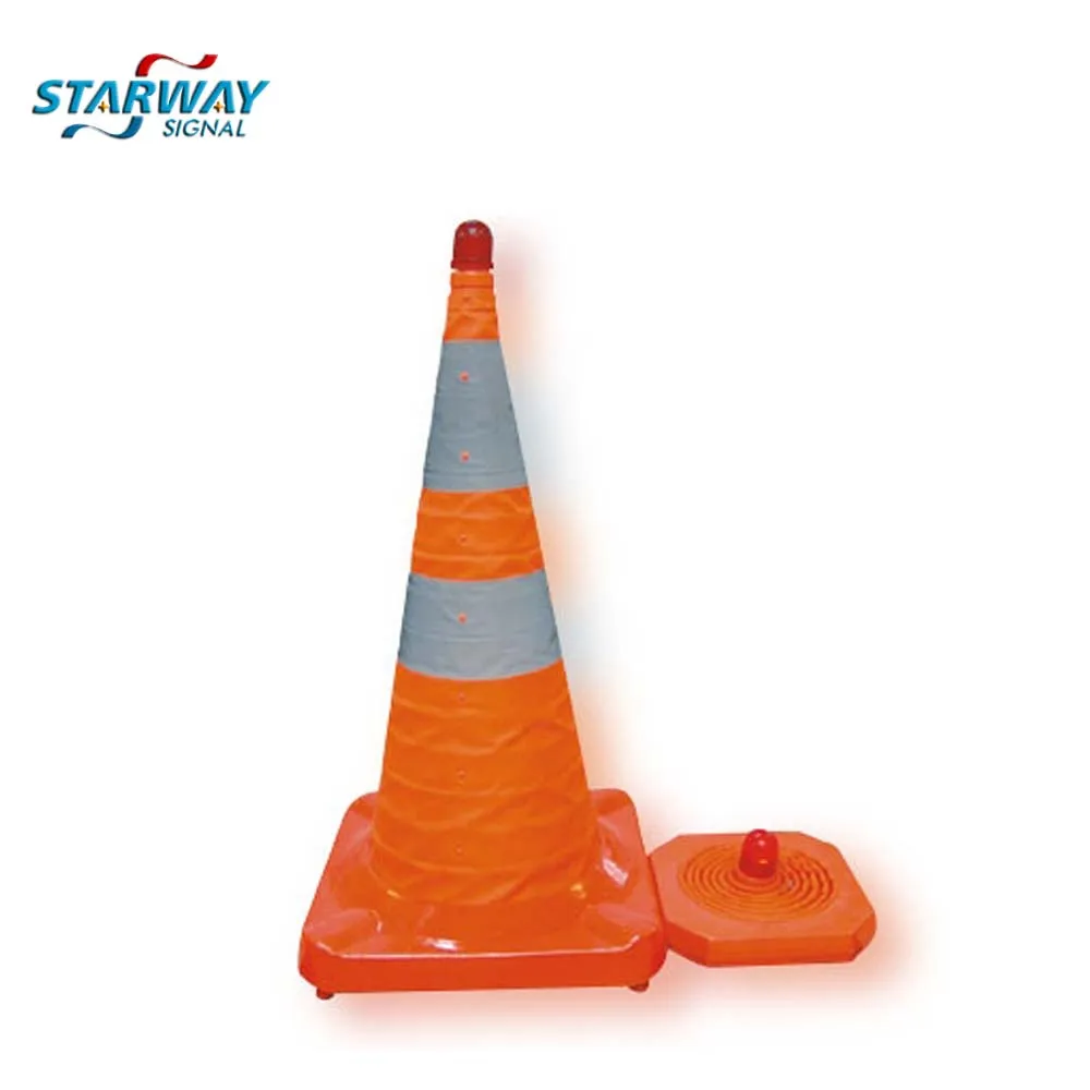 Starway Traffic Cones Suppliers Durable Warning Lights Collapsible Traffic Road Cones Traffic Signal Roadway Safety Signs CN;ZHE