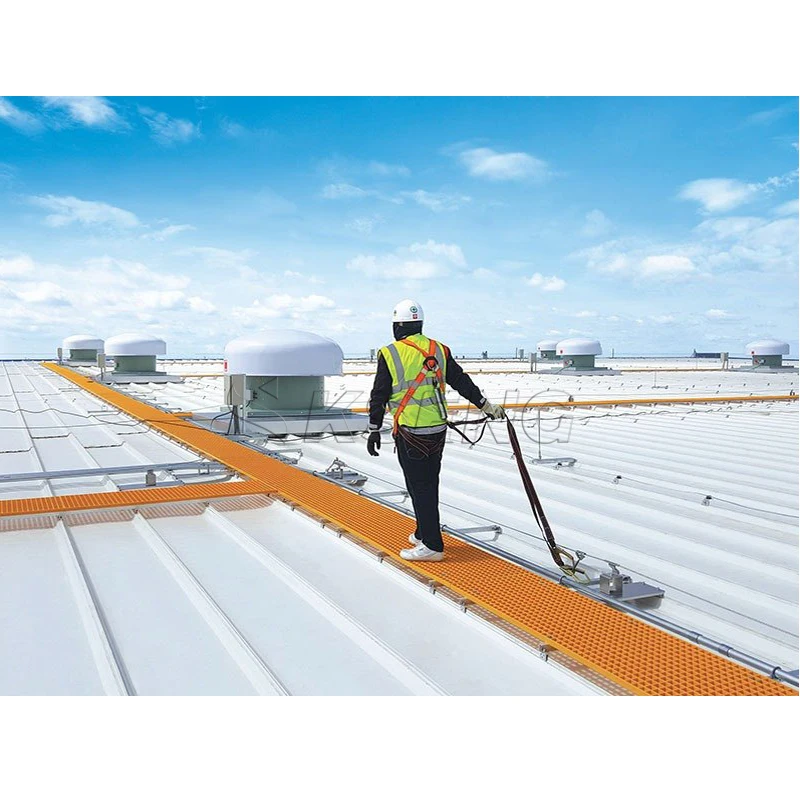 Higher Strength Light Weight FRP Walkway Apply To Solar Roof Mounting System