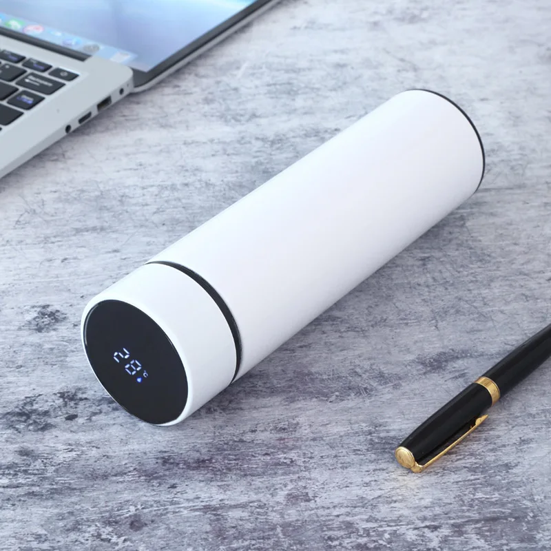 Dropshipping Insulated 500ml Vacuum Thermal Flask Smart Water Bottle with Digital Thermostat Temperature Sensor LCD Temp Display