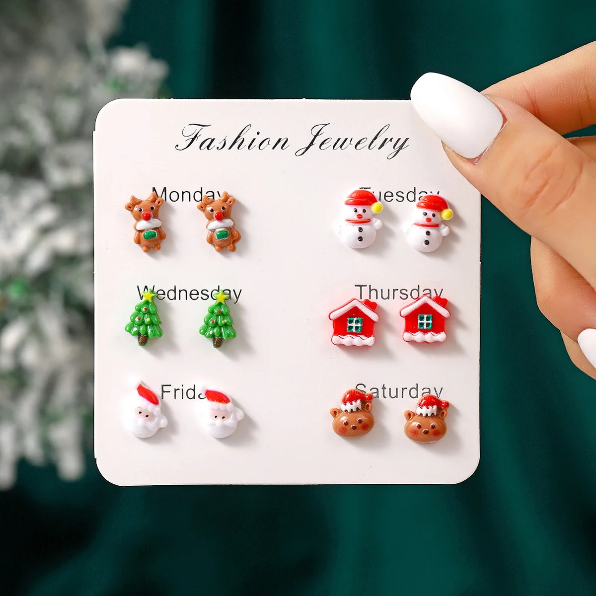 Christmas Everything With Personalized Moose Creative Cute Cartoon Resin Stud Combination