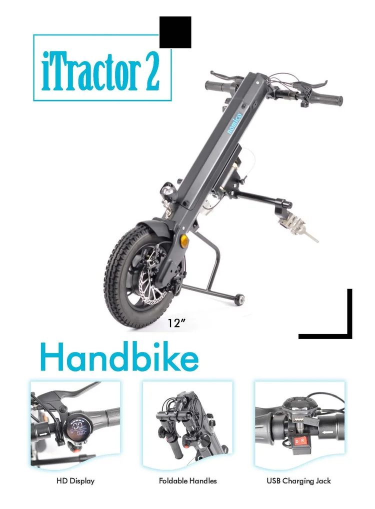 Assisted Handcycle Easy to Change Into Electric Wheelchair Scooter