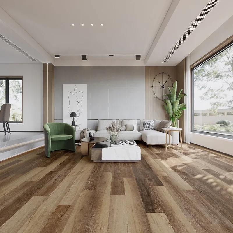 1.8m 6.5mm Fireproof Vinilic Marble Gloss Finish Stone Look Drop And Lock  Timber Shandong Uk Warehouse Spc Floor