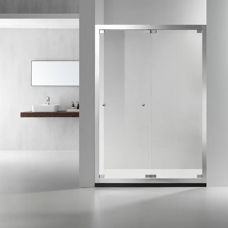 Modern design square corner shower cabins frameless hinge bathroom acrylic shower door