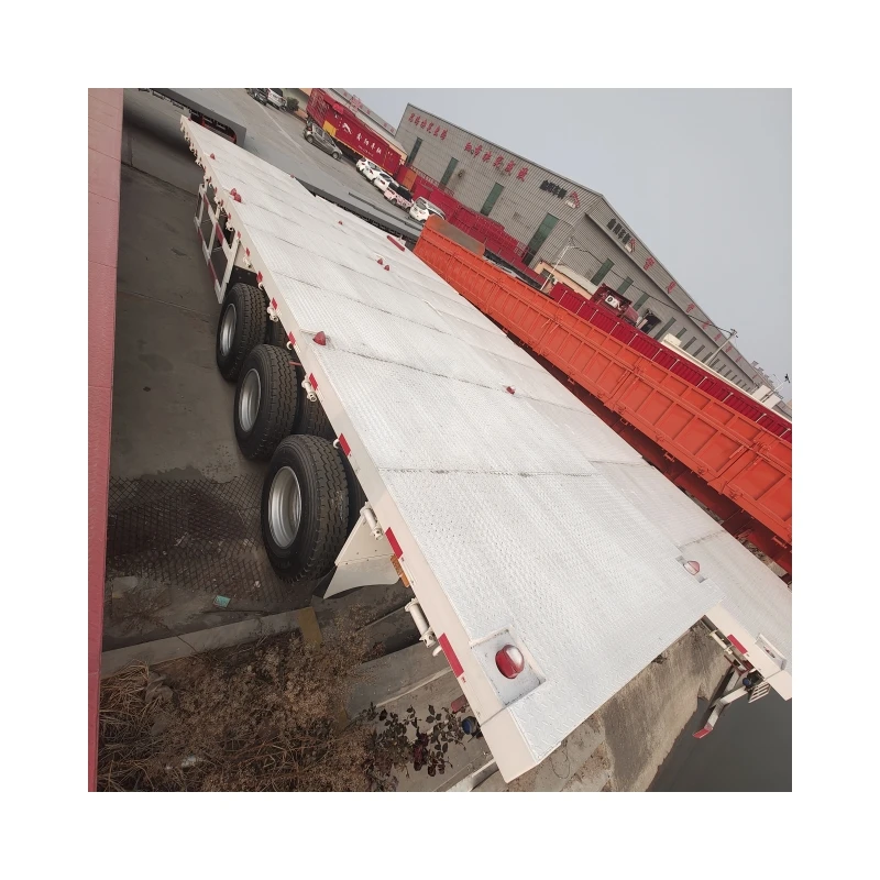 Customer Customization Multi-axles 60 Ton 40 feet 12pcs Flatbed Trailers Headboard Container Trucks Semi Trailer for Sale