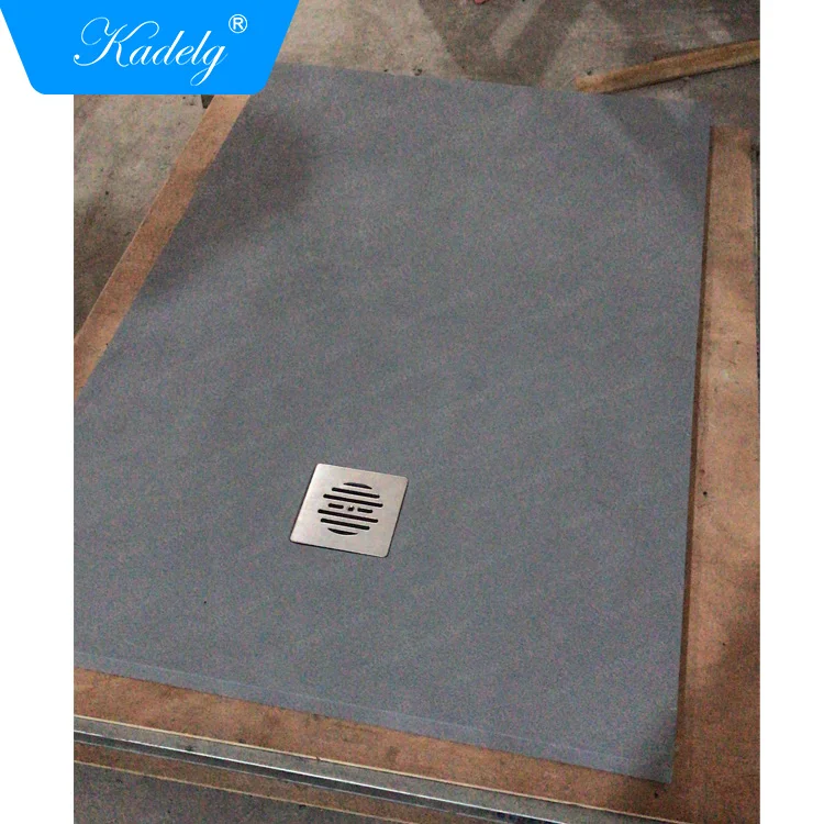 Beautiful design Gray Stone Resin Shower Tray Acrylic Shower Base