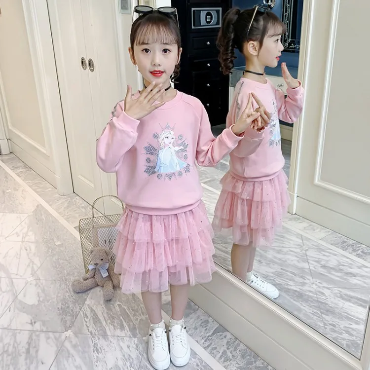 New Kids Cosplay Birthday Party For Girls Elsa Anna Snow white belle Princess Costume Deluxe Dress Up