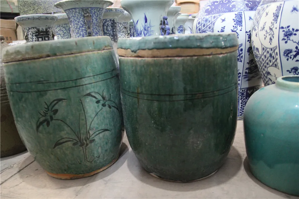 Asian Chinese recycle furniture  antique pot accessories decorative furniture