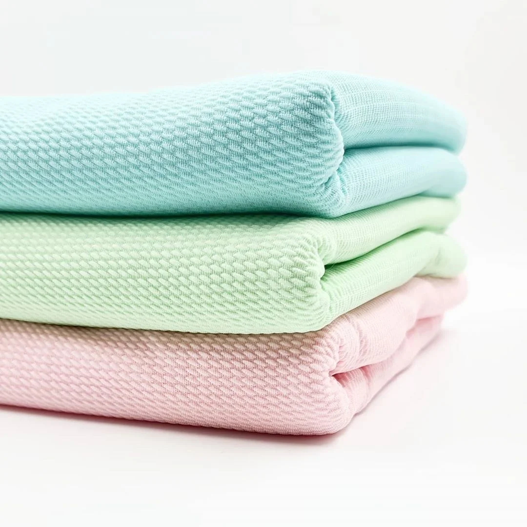 In stock bullet/liverpool texture fabric knit solid colors jacquard for baby headwrap & clothes