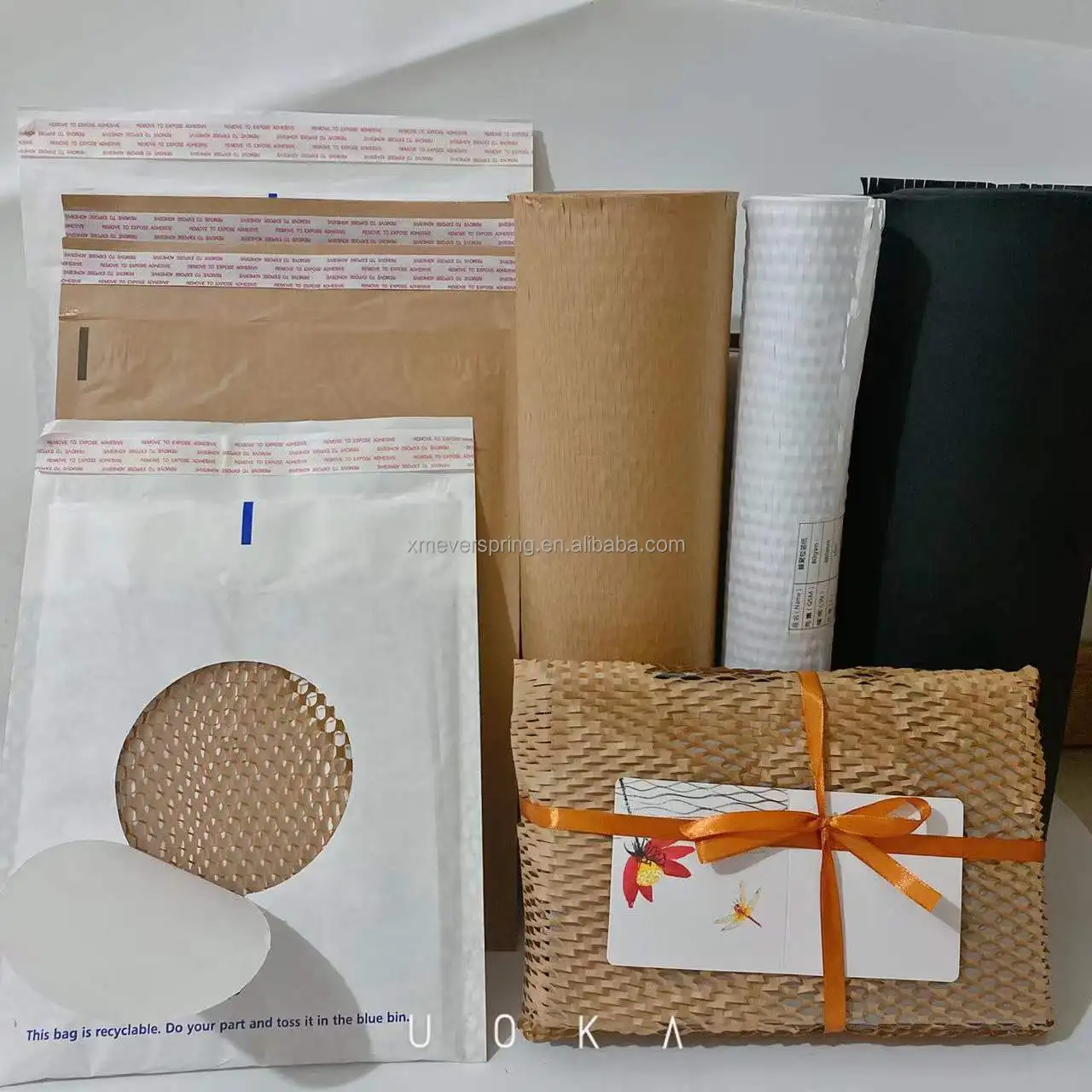 Kraft honeycomb paper mailer envelope bag machine conversation production line manufacturer