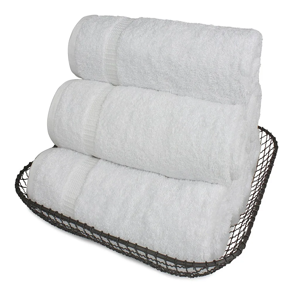 
Factory 400g 700g thick soft terry custom embroidered logo white 100 cotton beauty salon towel 